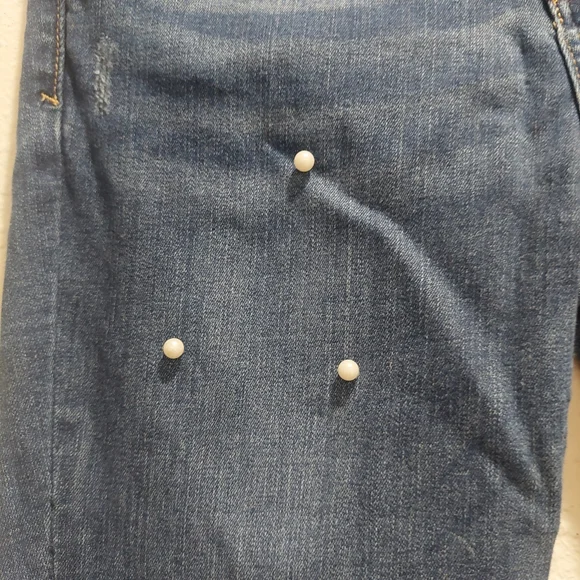 Kut from the Kloth Brigitte Ankle Skinny Jeans Pearl Details Women's Size 8 GUC - Picture 4 of 8